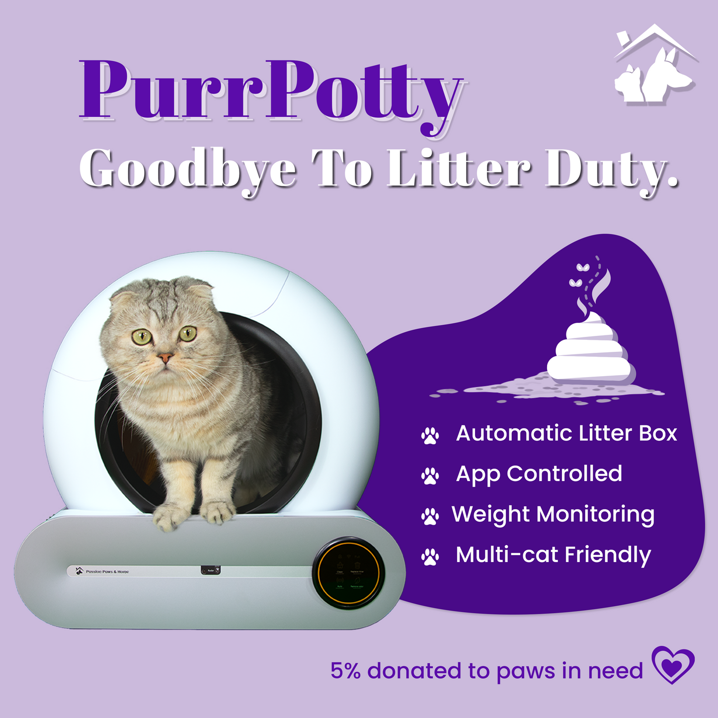 PurrPotty™ Self Cleaning Cat Litter Box